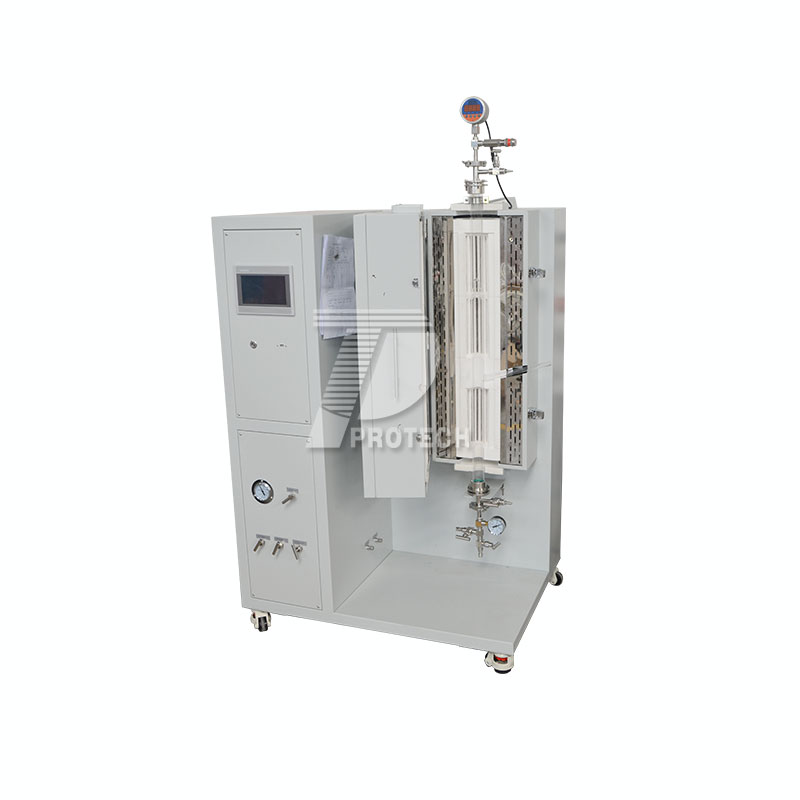 Vertical dual temperature zone CVD coating tube furnace