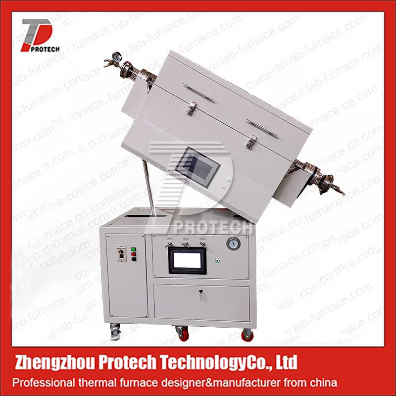 Touch screen inclined rotary tubular furnace