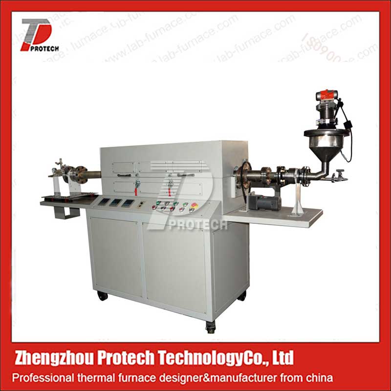 Three temperature zone inclined tube furnace