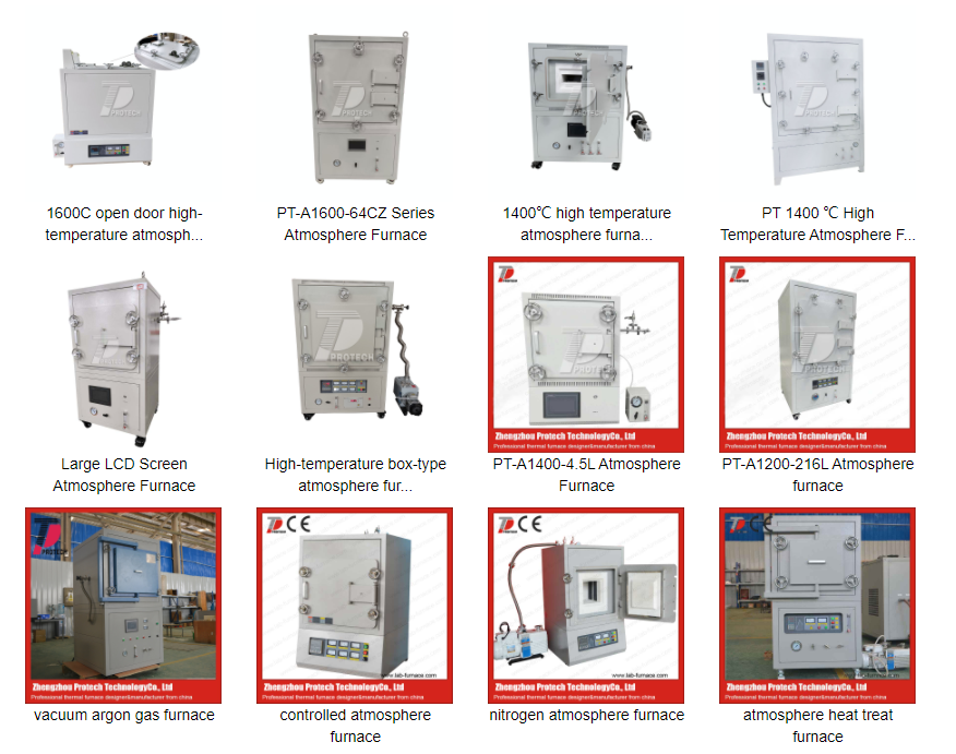 Various models of vacuum atmosphere box furnaces (click on the picture to see more products)