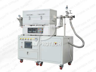 A commonly used dual zone CVD furnace (click on the image to view product details)