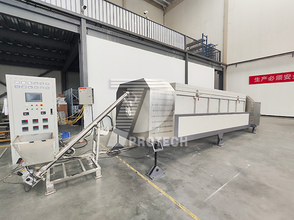 Large diameter multi temperature zone production electric rotary furnace (click on the picture to view product details)